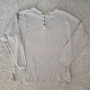 Levis Beige Long Sleeve Ribbed Shirt